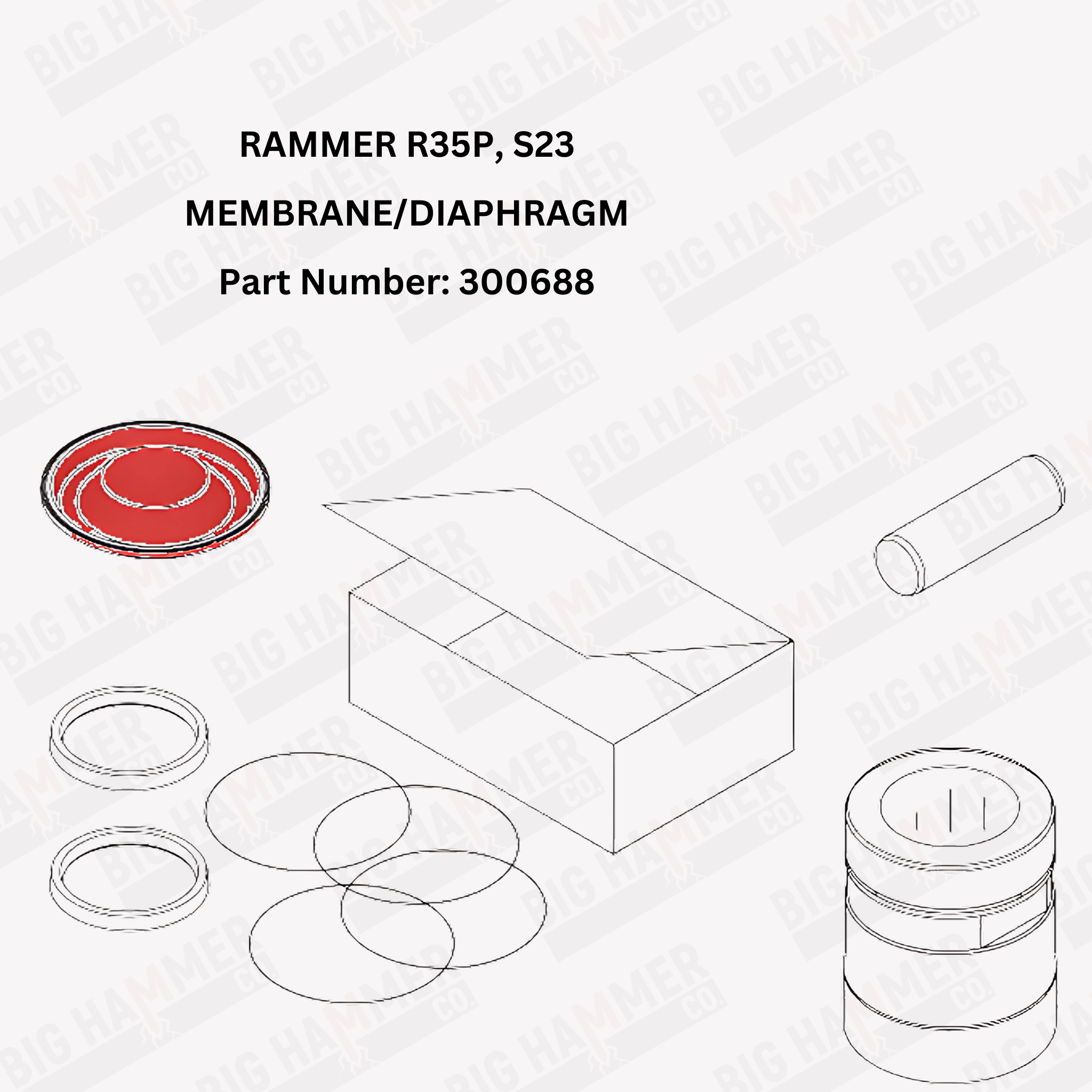 Rammer R35P, S23 Membrane/Diaphragm