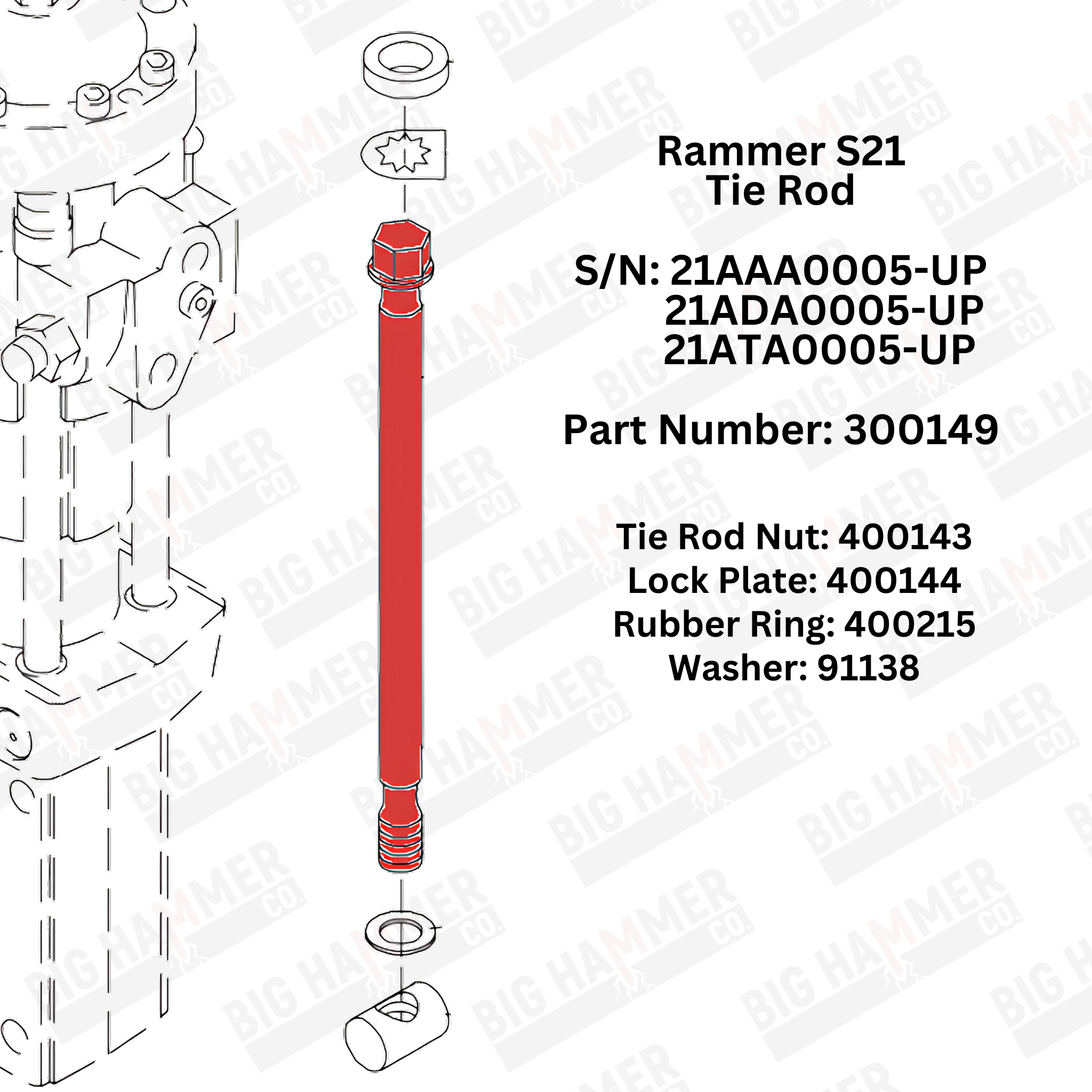 Rammer S21 Side Bolt Complete