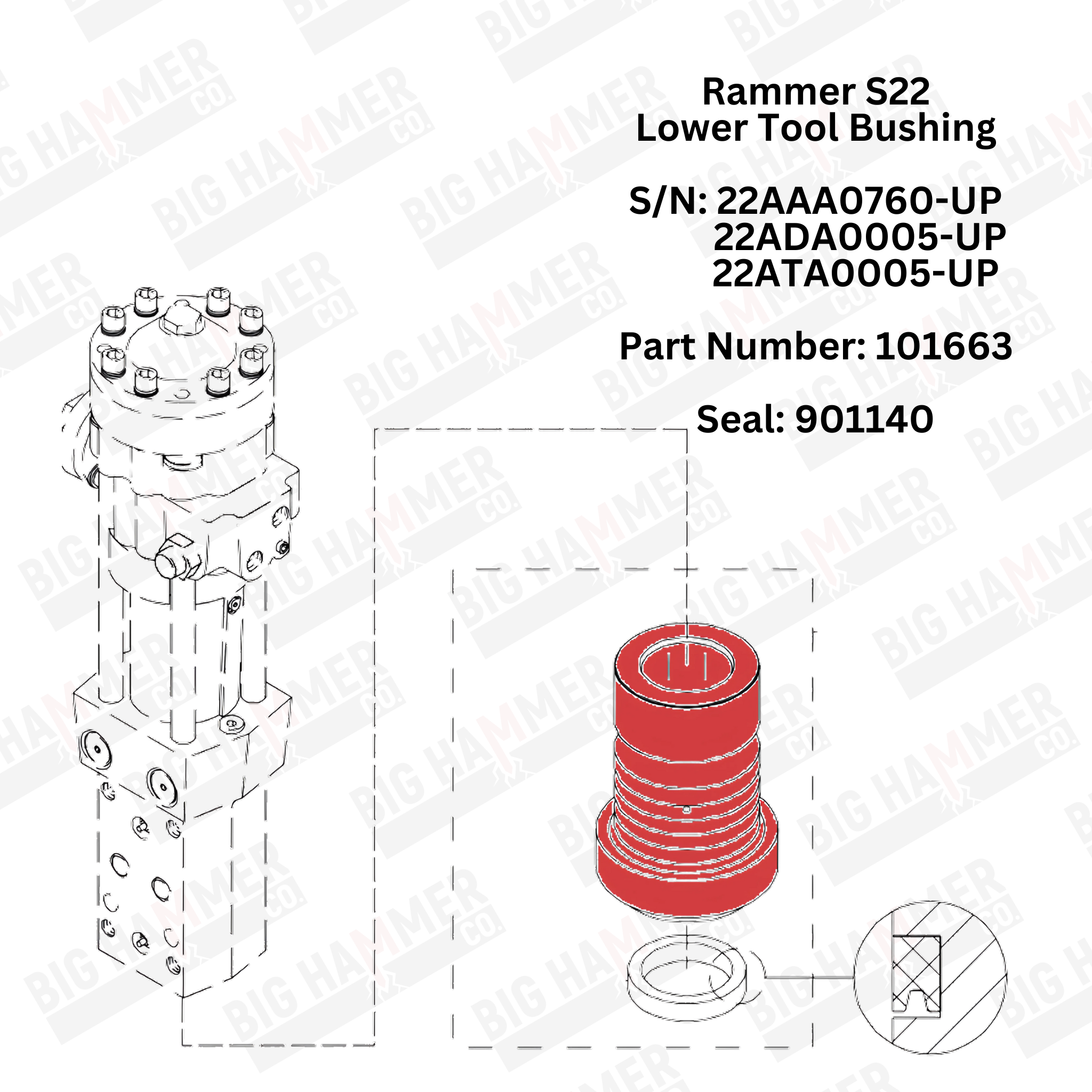 Rammer S22 Lower Bushing