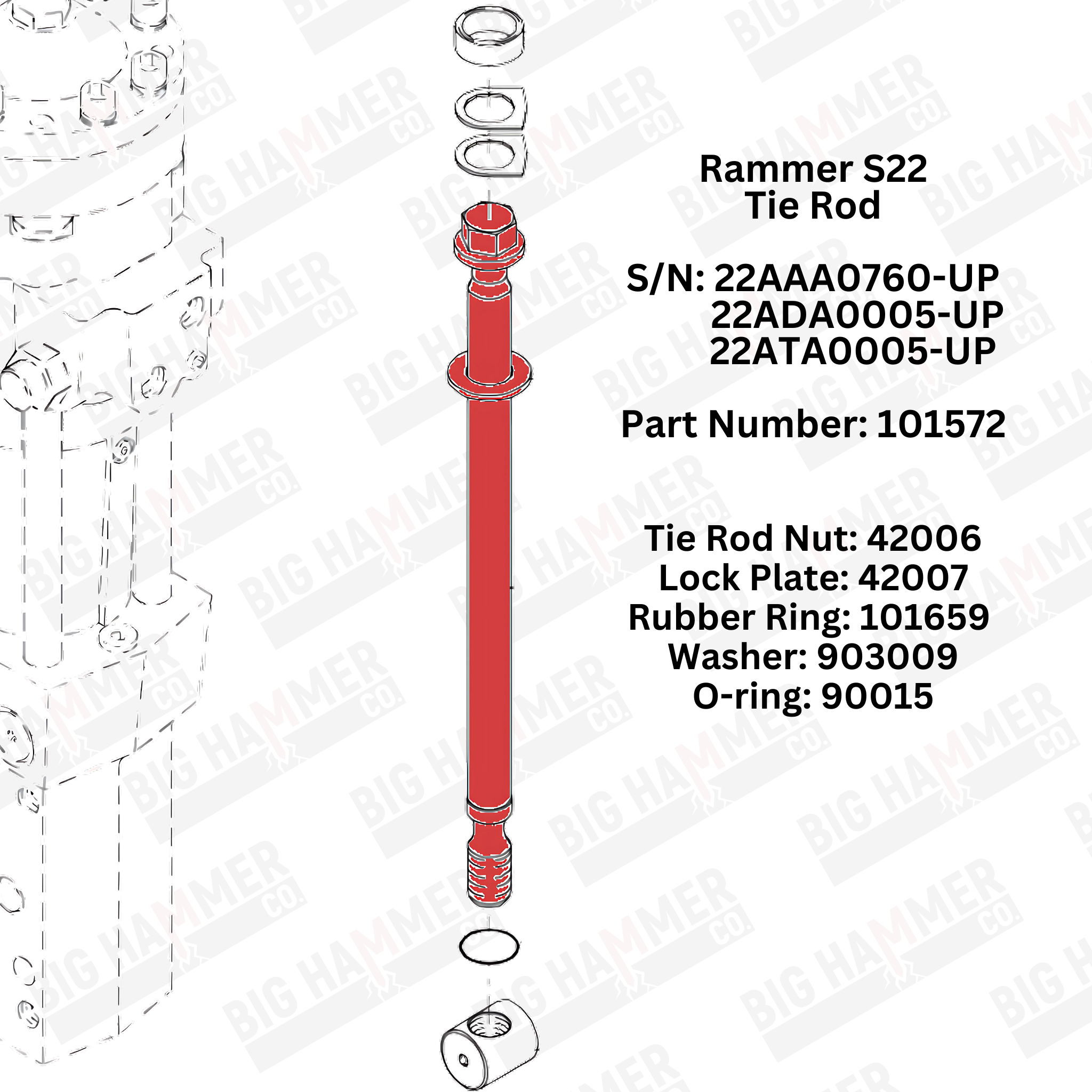 Rammer S22 Side Bolt Complete