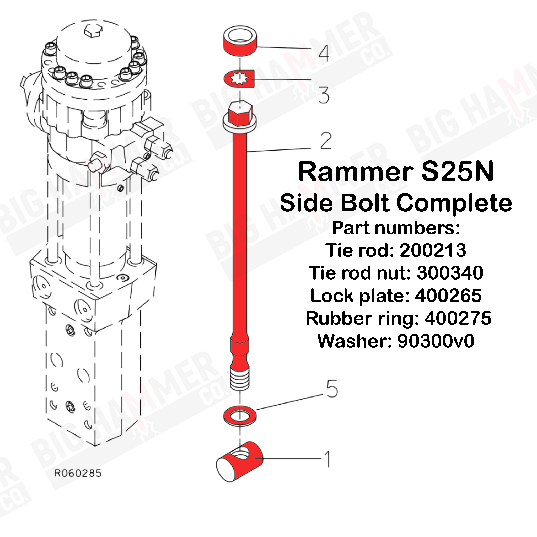 Rammer S25N Side Bolt Complete