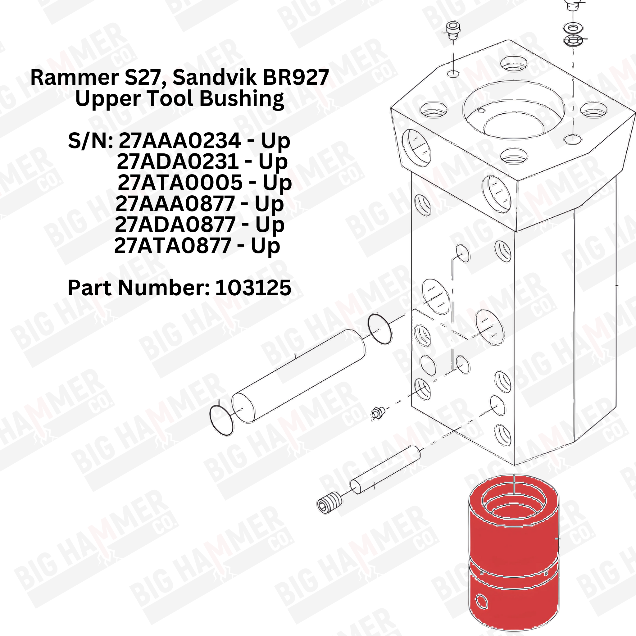 Rammer S27, Sandvik BR927 Upper Bushing