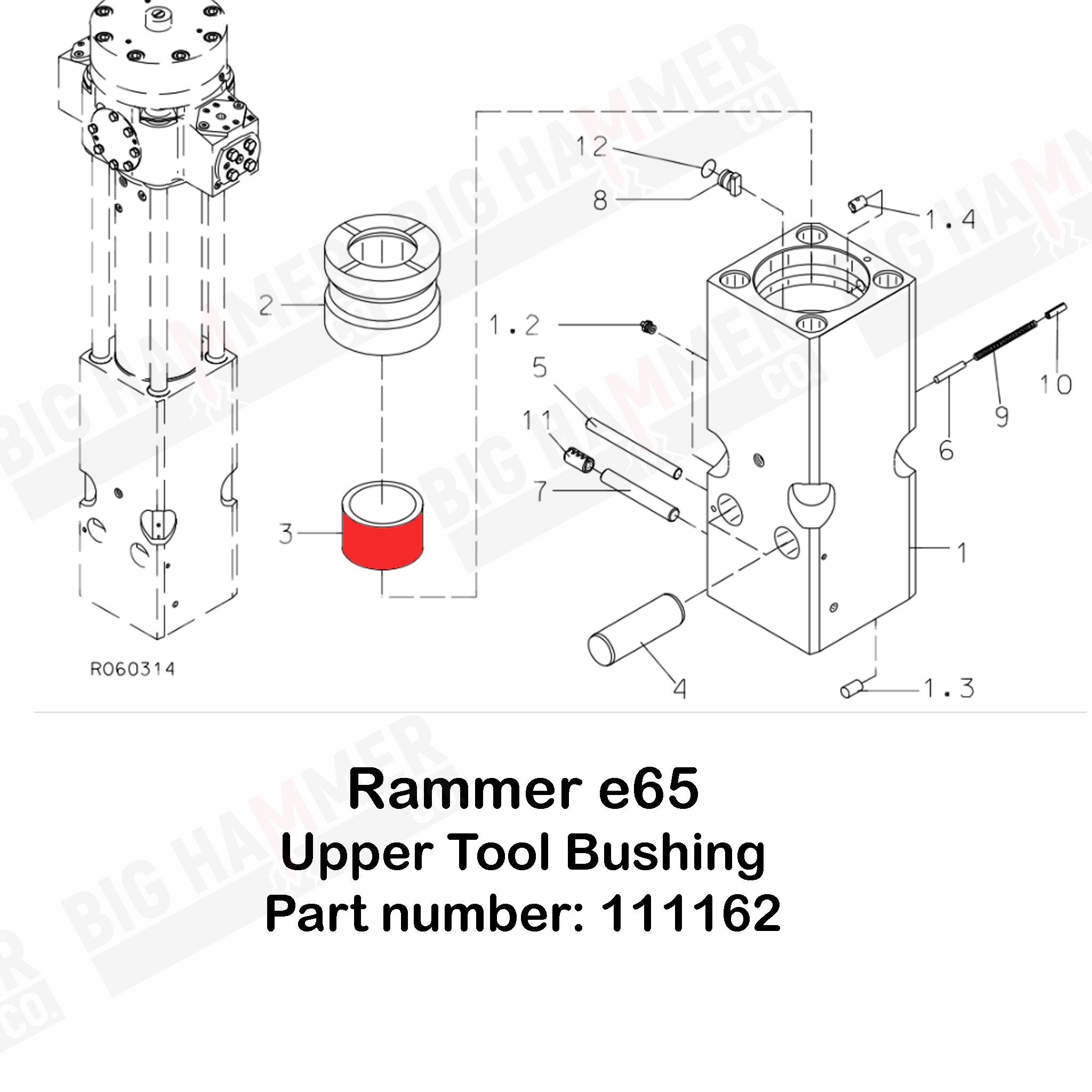 Rammer E65 Upper Bushing