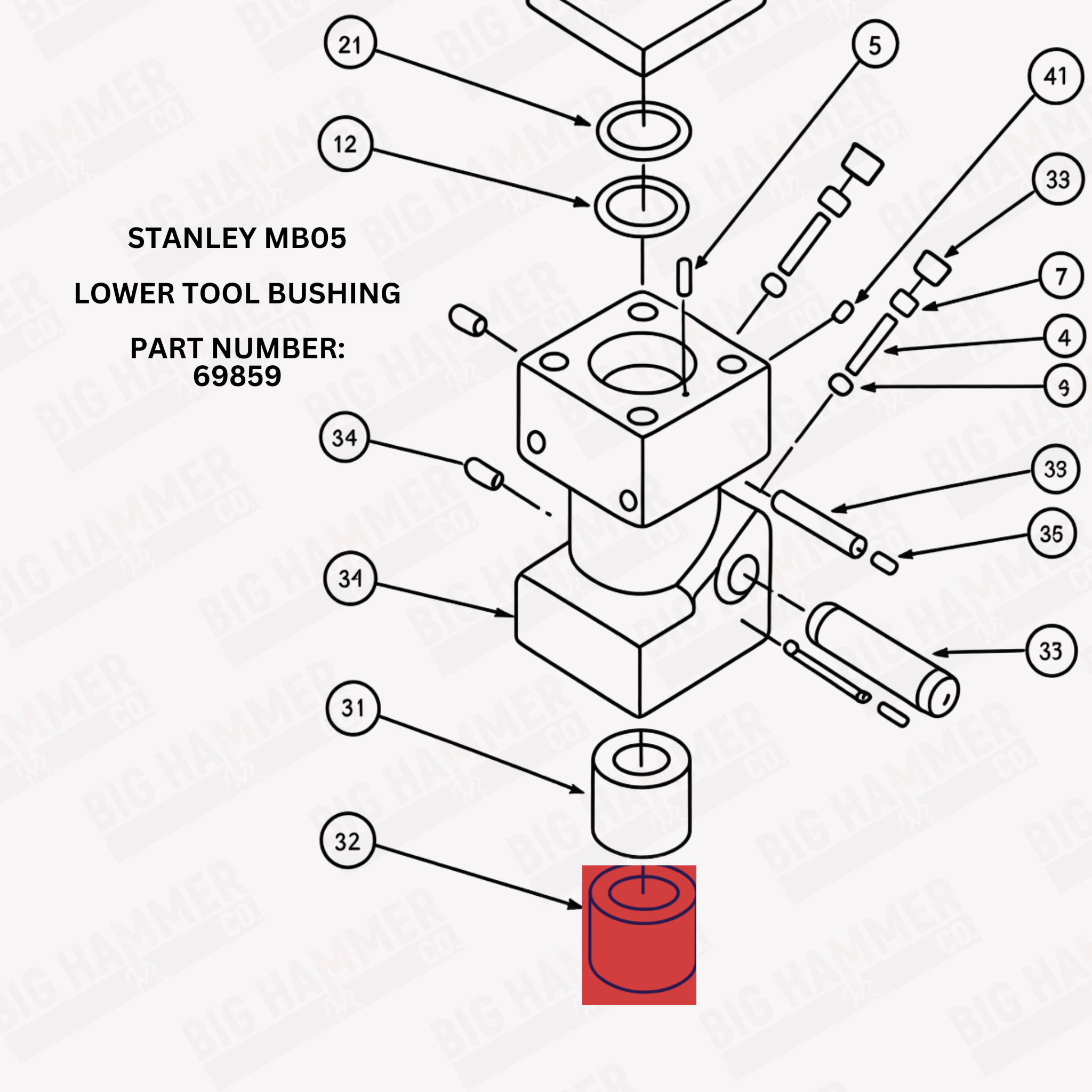 Stanley MB05 Lower Tool Bushing