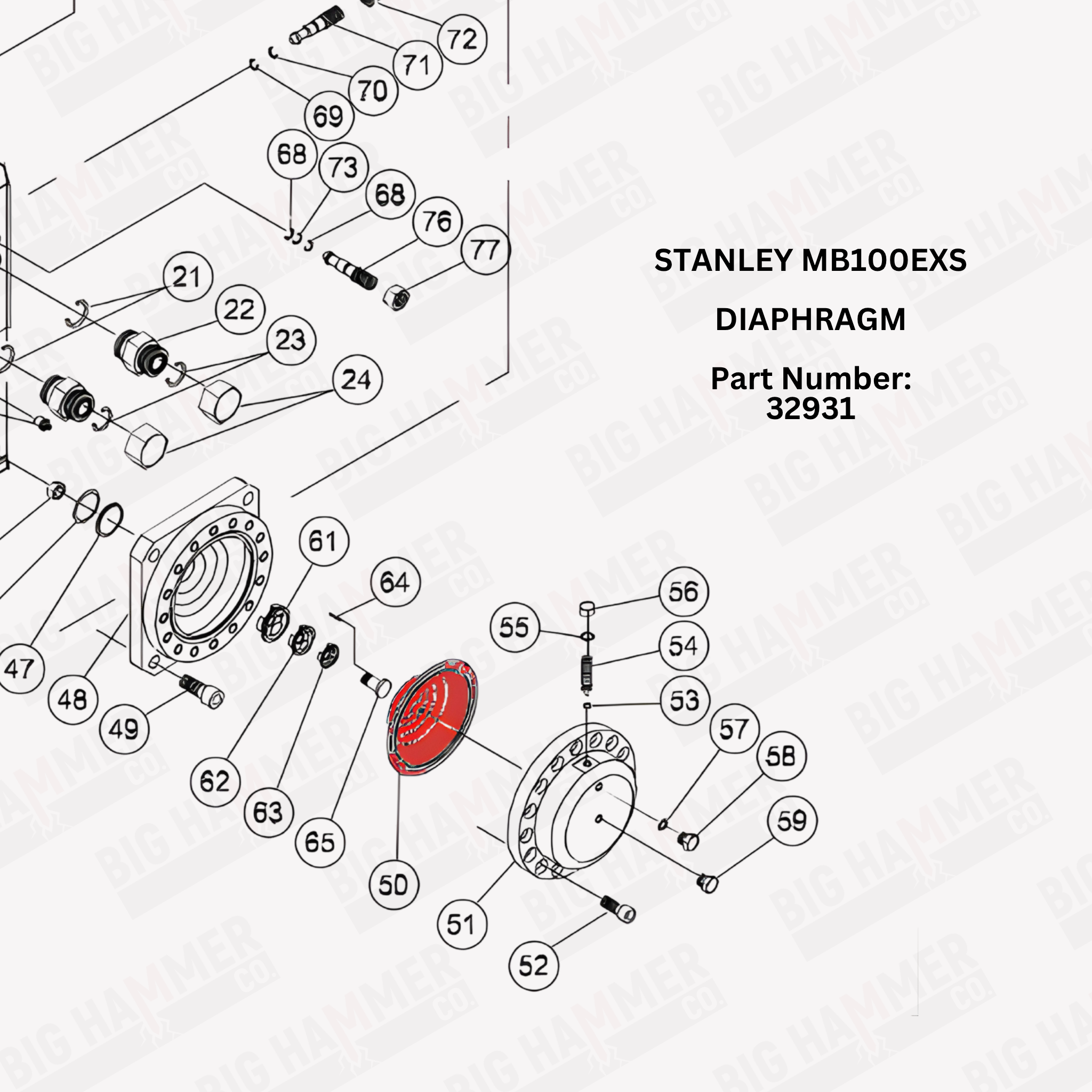 Stanley MB100EXS Diaphragm