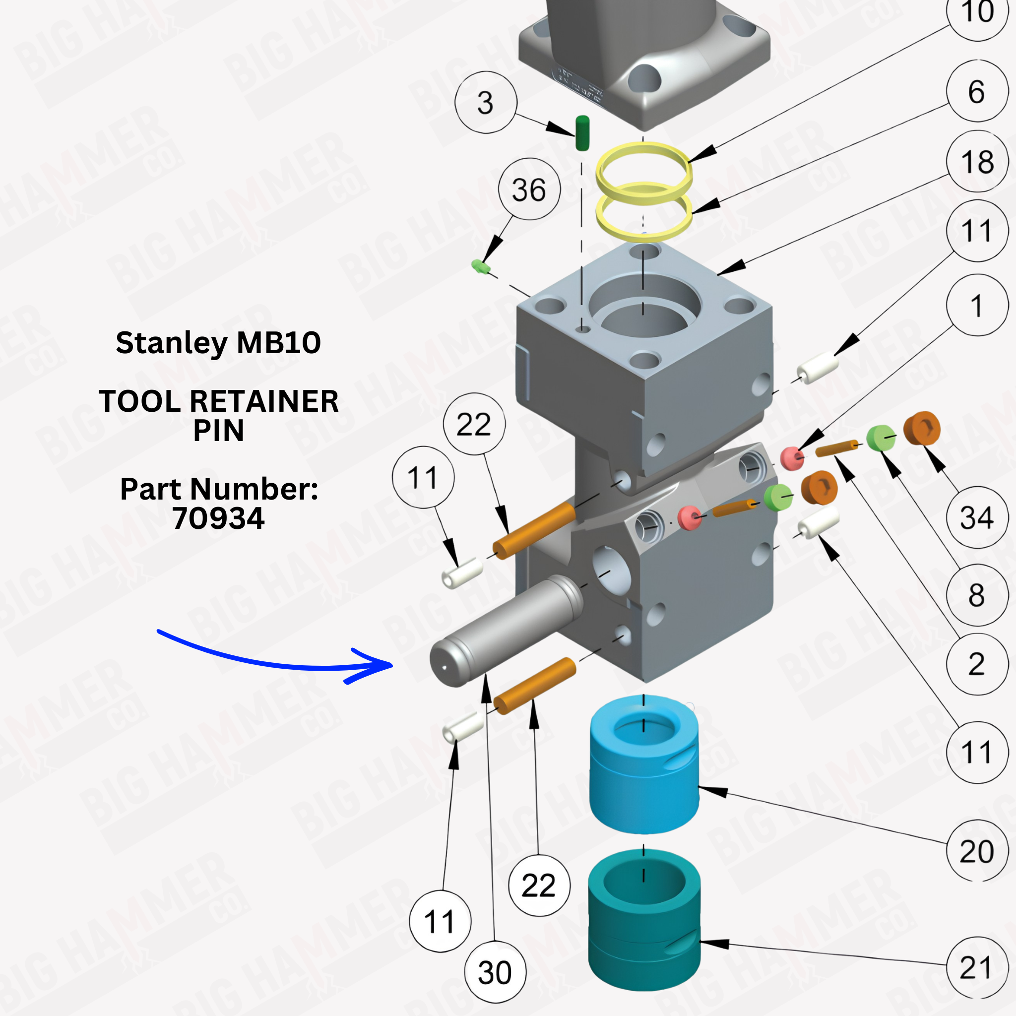 Stanley MB10 Tool Retainer Pin