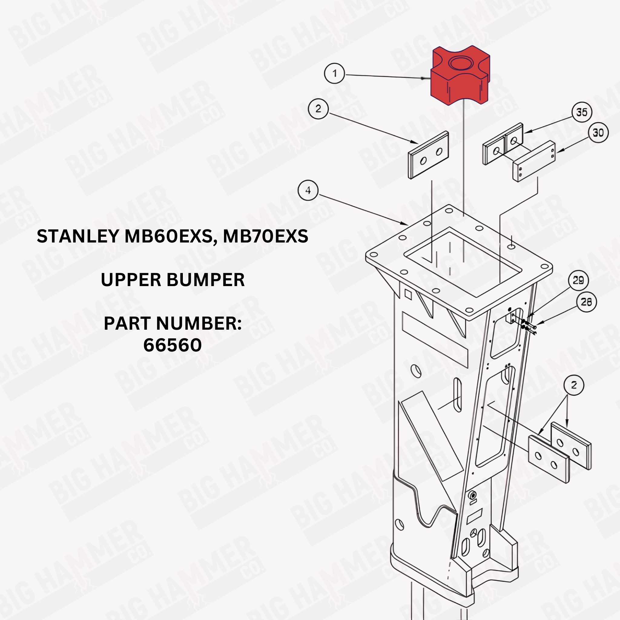 Stanley MB60EXS, MB70EXS Upper Bumper