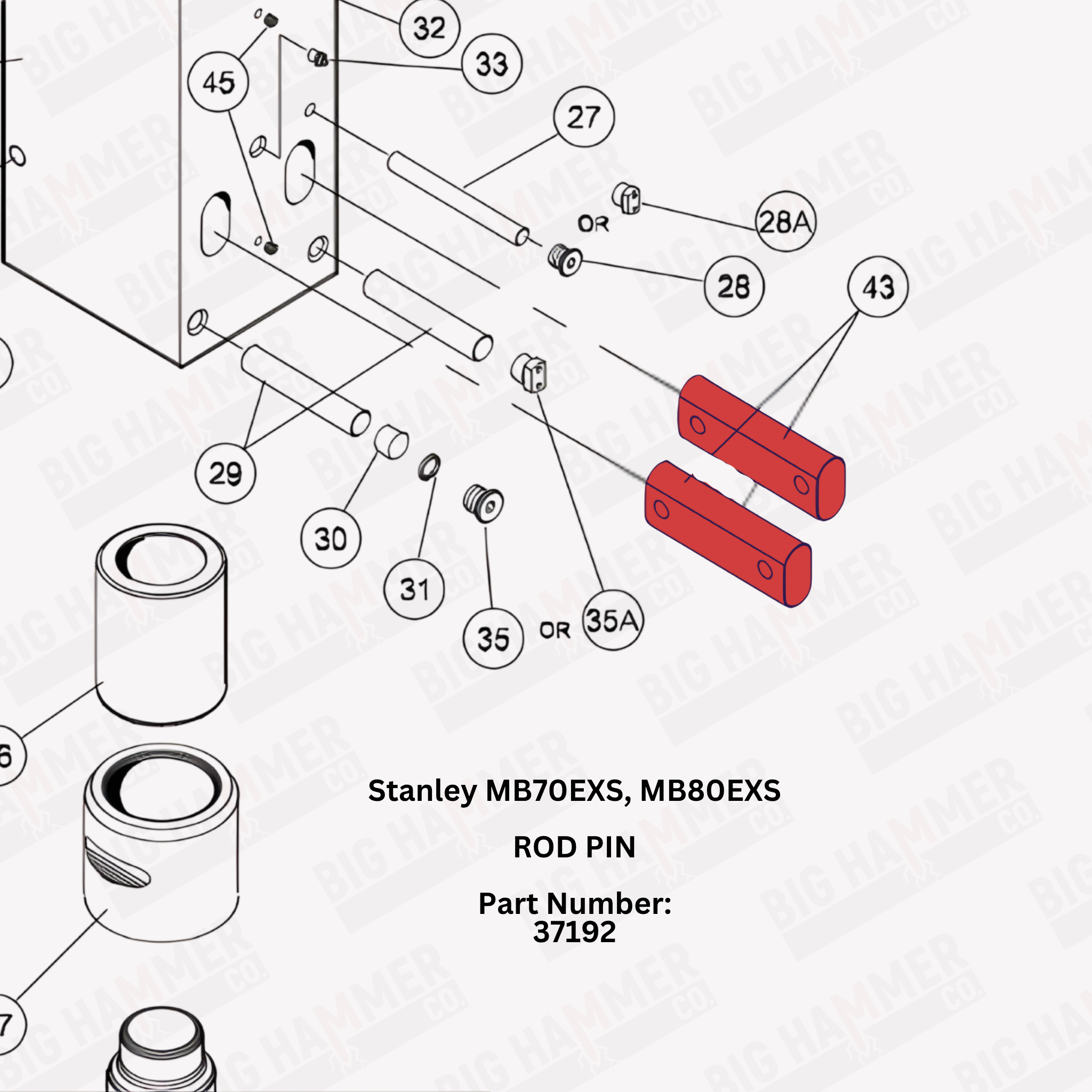 Stanley MB70EXS, MB80EXS Rod Pin