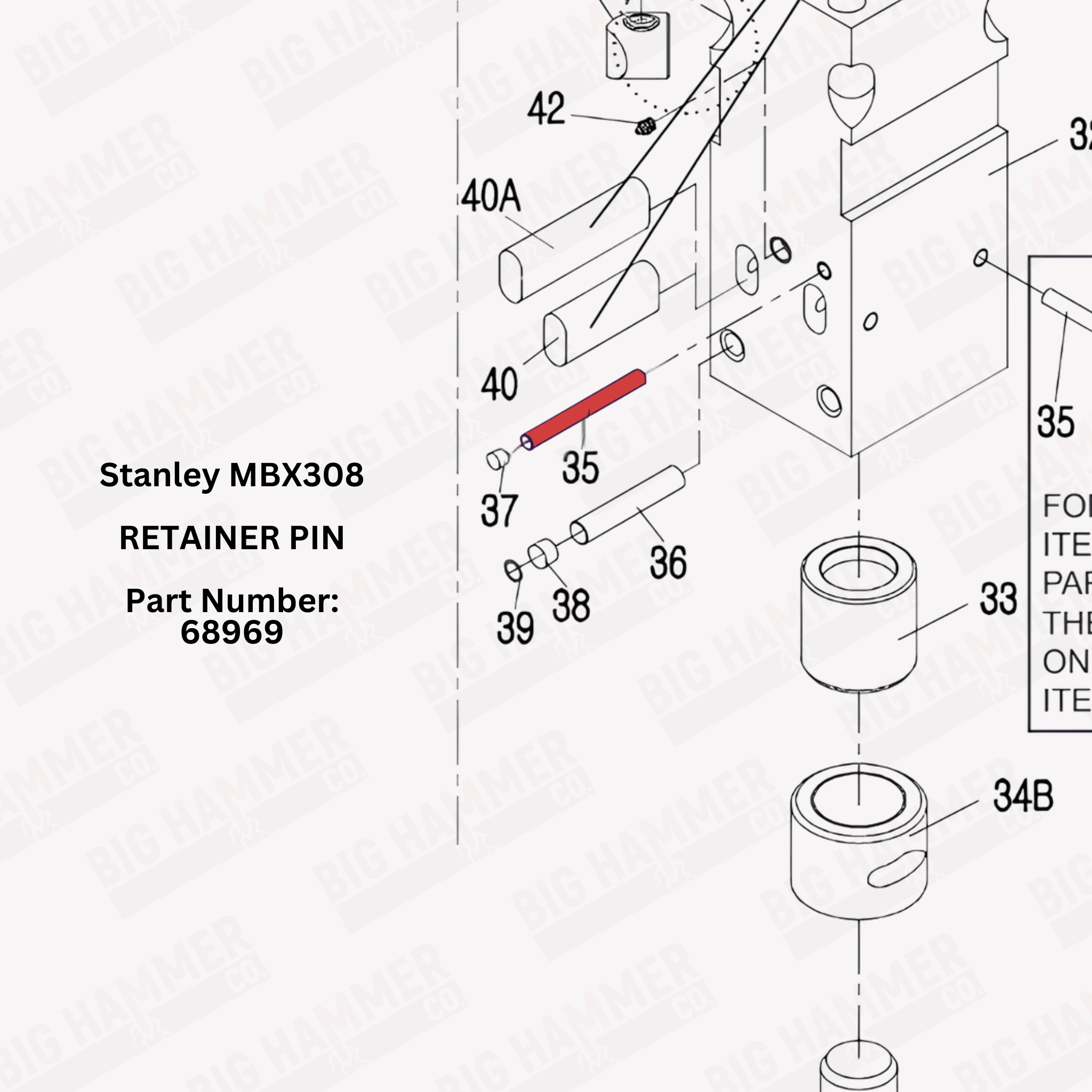 Stanley MBX308 Retainer Pin