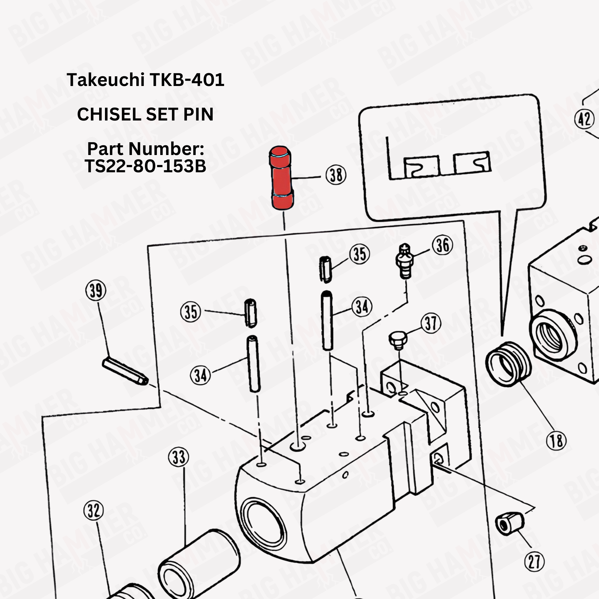 Takeuchi TKB-401 Tool Retainer