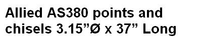 Allied AS380 points and chisels