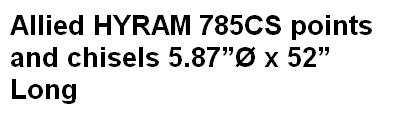 Allied HYRAM785CS Point and Chisel