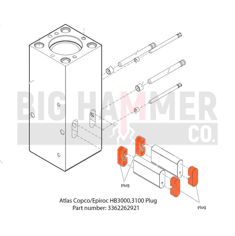 Atlast/Copco Epiroc HB3000,HB3100 Plug