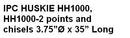 IPC Huskie HH1000, HH1000-2 points and chisels