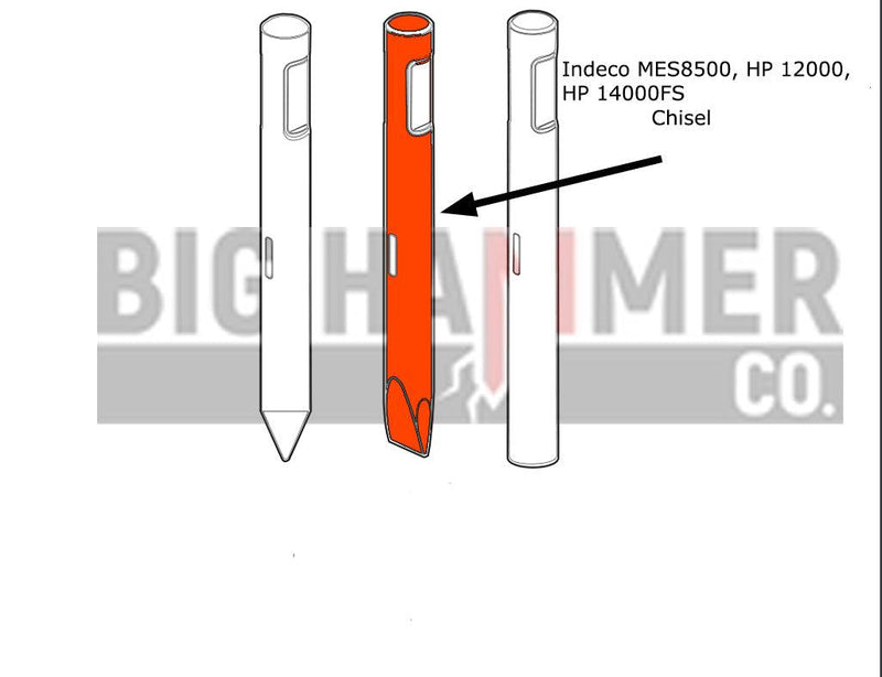 Indeco MES8500, HP12000, HP14000FS points and chisels