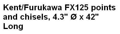Kent/Furukawa FX125 points and chisels