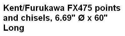Kent/Furukawa FX475 points and chisels