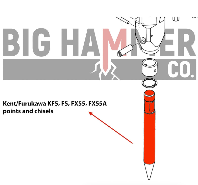Kent/Furukawa KF5, F5, FX55, FX55A Point and Chisel Kent/Furukawa KF5, F5, FX55, FX55A Point and Chisel