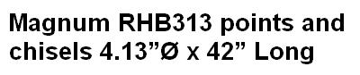 Magnum RHB313 points and chisels