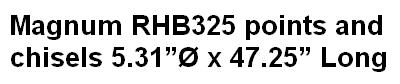 Magnum RHB325 points and chisels