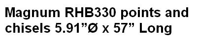 Magnum RHB330 points and chisels