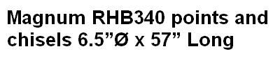 Magnum RHB340 points and chisels