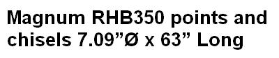 Magnum RHB350 points and chisels