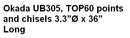 Okada UB305, TOP60 points and chisels