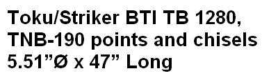 Teledyne TB1280 points and chisels