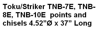 Teledyne TB700,725, 750, 825 points and chisels